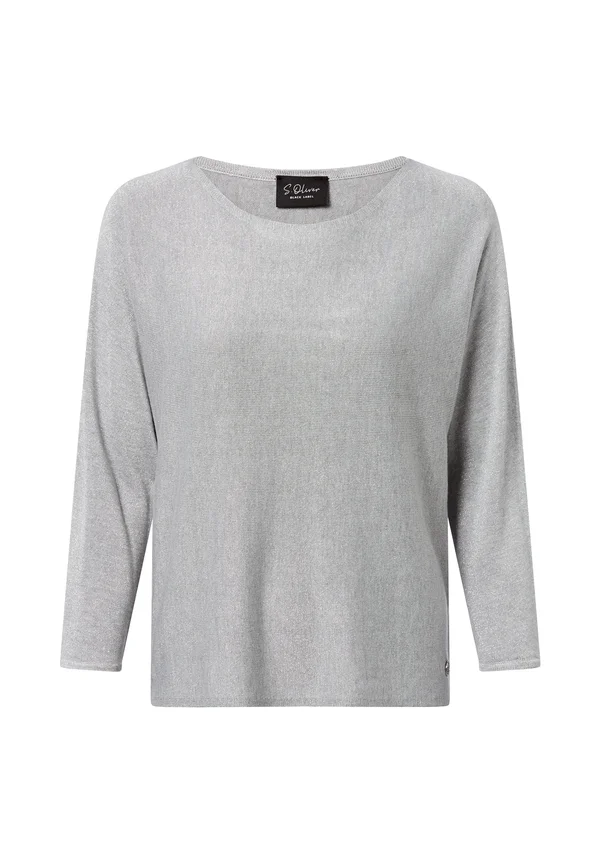 Strickpullover - hellgrau silber