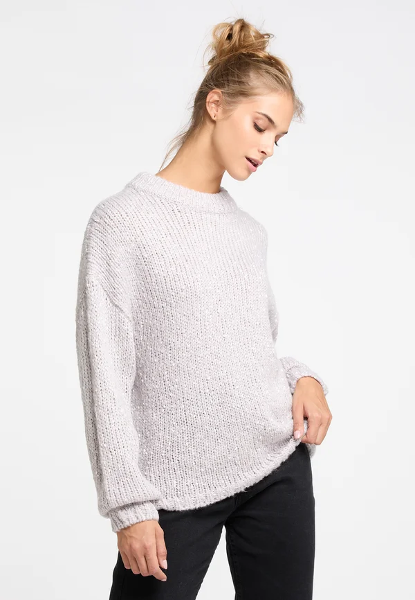 Strickpullover - hellgrau
