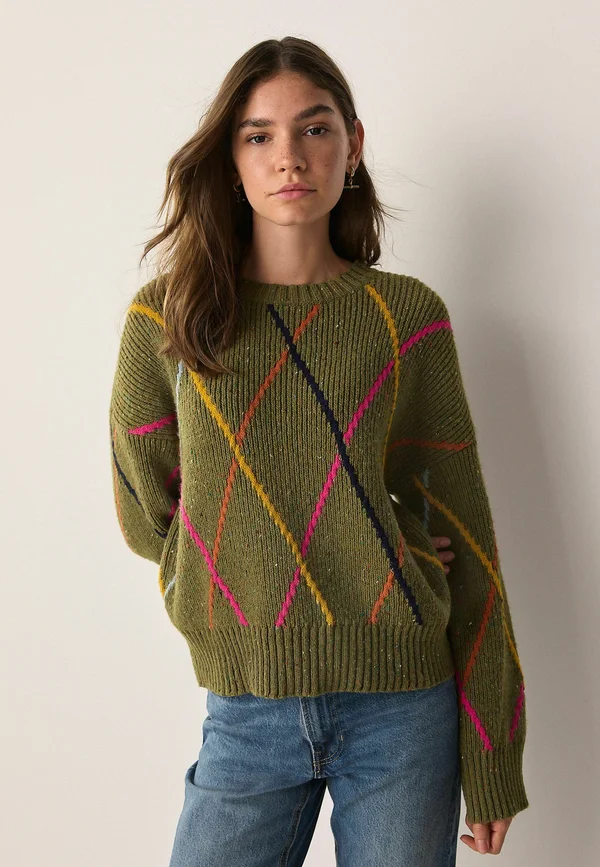Strickpullover - khaki green