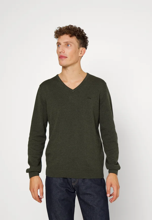 Strickpullover - khaki melange