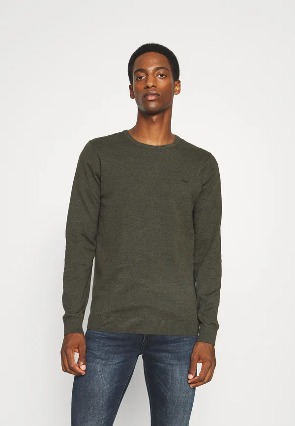 Strickpullover - khaki melange