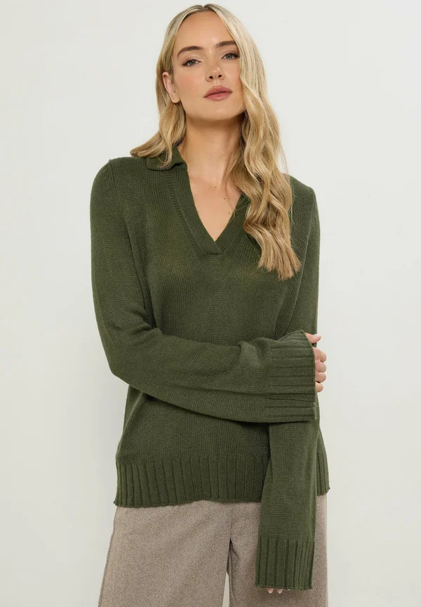 Strickpullover - khaki