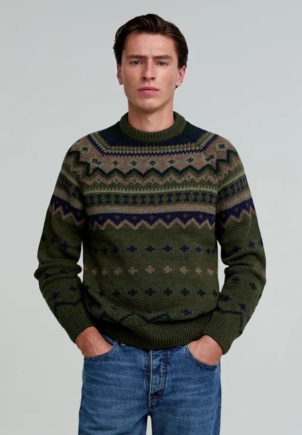Strickpullover - khaki