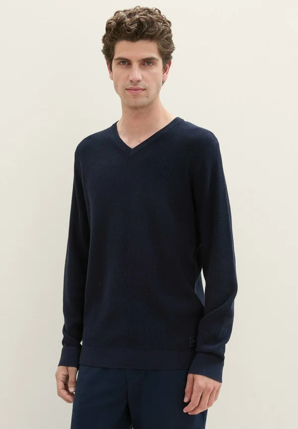 Strickpullover - knitted navy melange