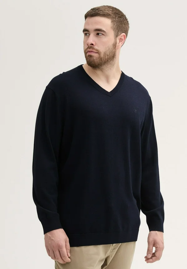 Strickpullover - knitted navy melange