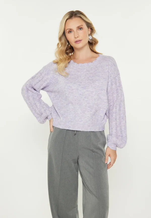 Strickpullover - lavender melange