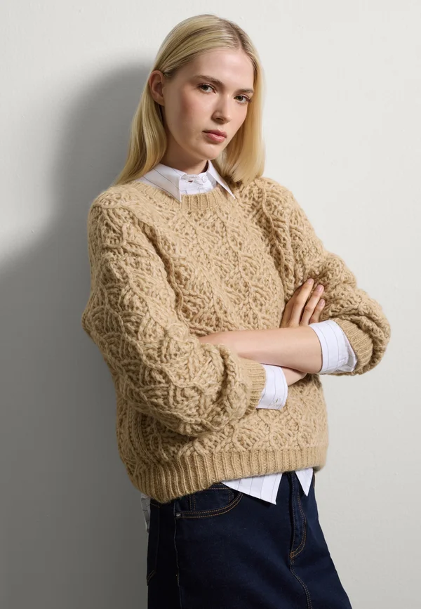 Strickpullover - light beige