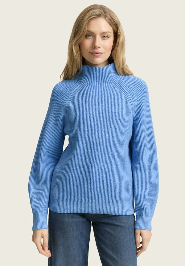 Strickpullover - light blue knit structure