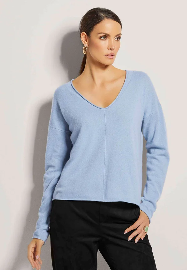 Strickpullover - light blue