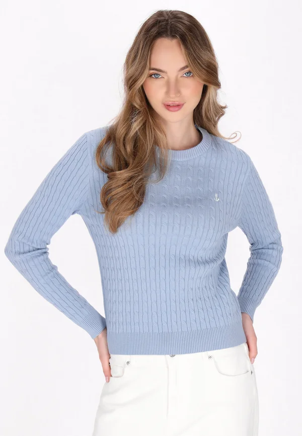 Strickpullover - light blue