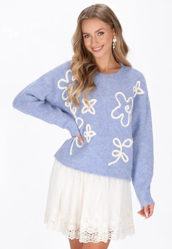 Strickpullover - light blue