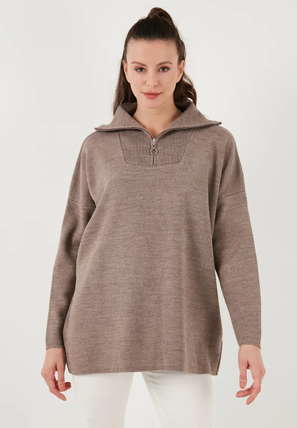 Strickpullover - light brown