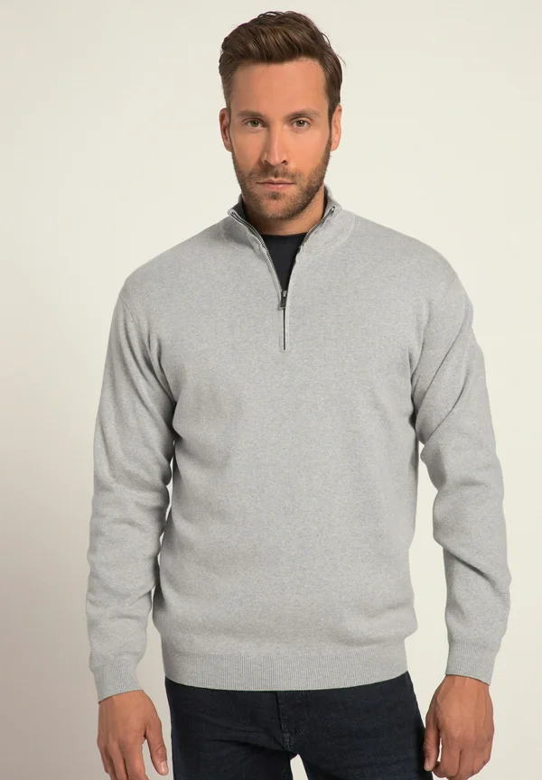 Strickpullover - light gray-mottled