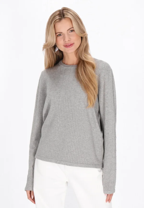 Strickpullover - light grey melange