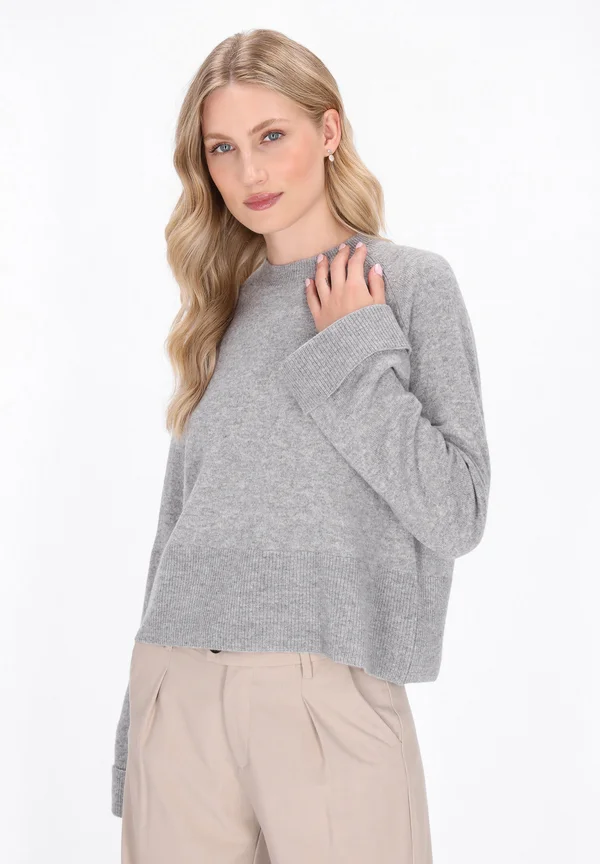 Strickpullover - light grey melange