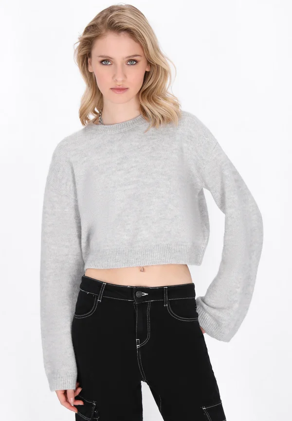 Strickpullover - light grey melange