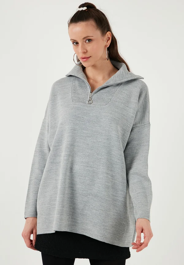 Strickpullover - light grey