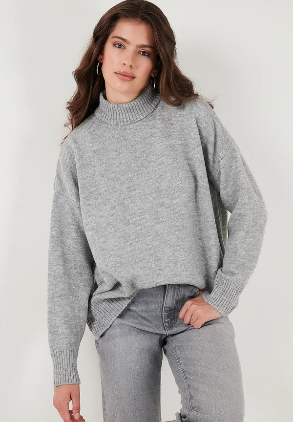 Strickpullover - light grey