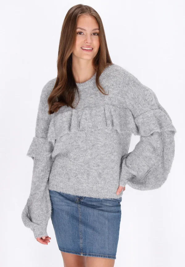 Strickpullover - light grey