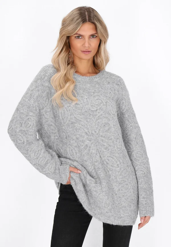 Strickpullover - light grey