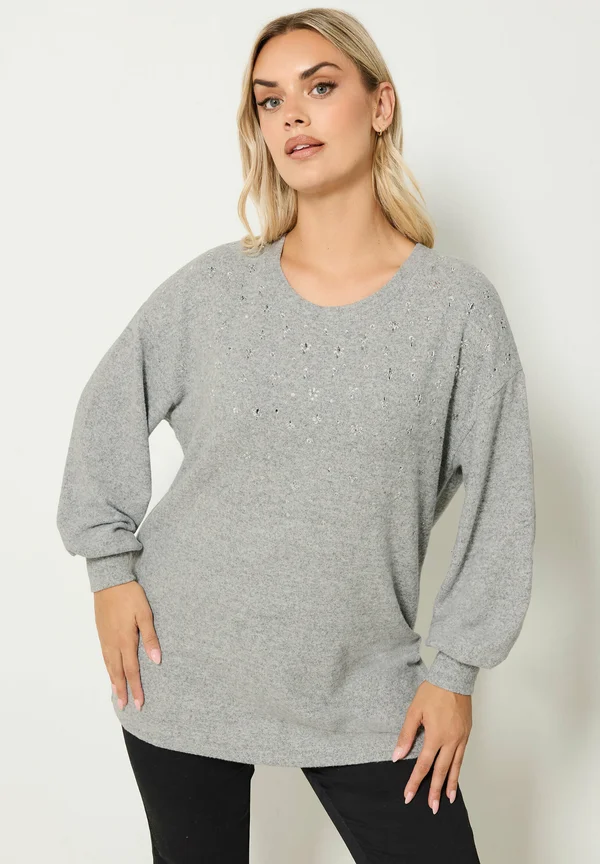 Strickpullover - light grey