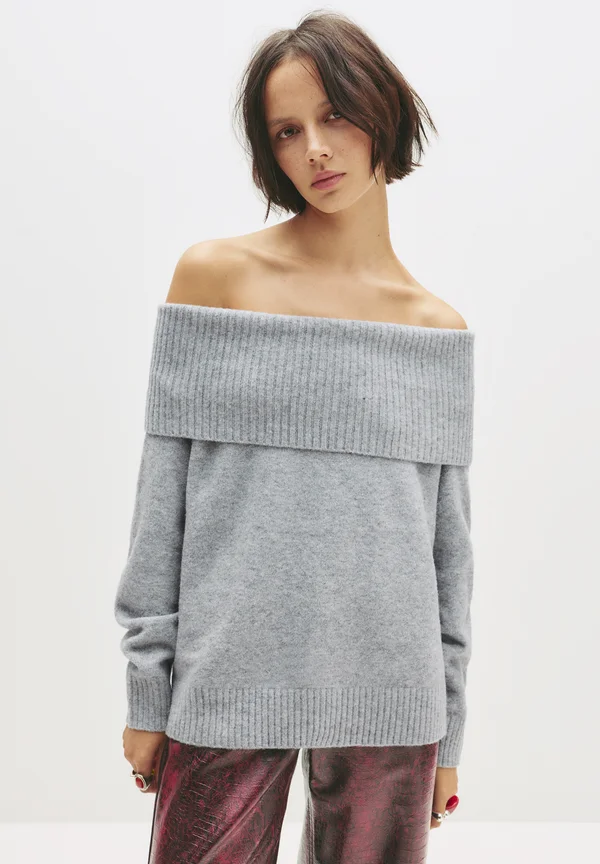 Strickpullover - light grey