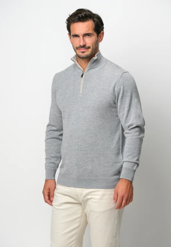 Strickpullover - light grey