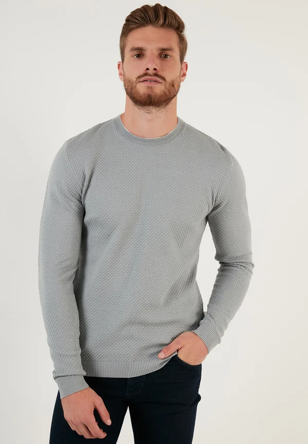 Strickpullover - light grey