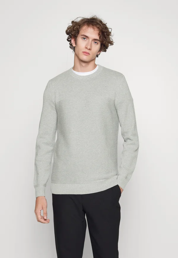 Strickpullover - light soft grey melange