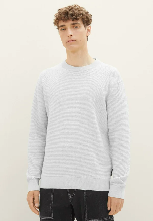 Strickpullover - light stone grey melange