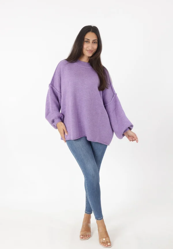 Strickpullover - lila