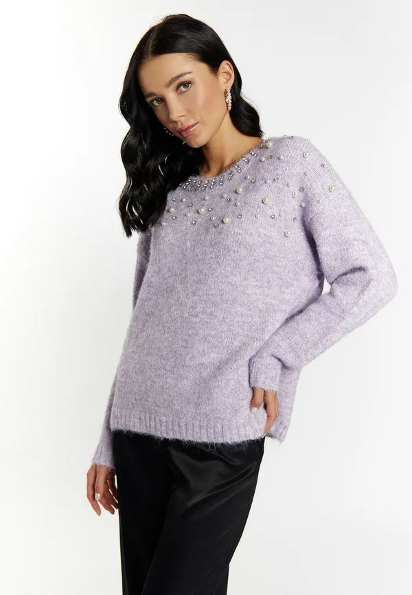 Strickpullover - lila