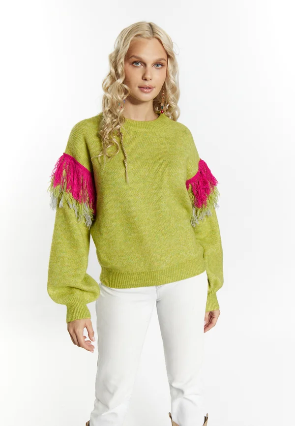 Strickpullover - limette