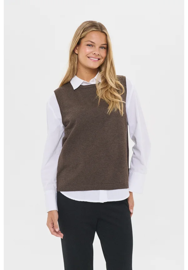 Strickpullover - major brown melange