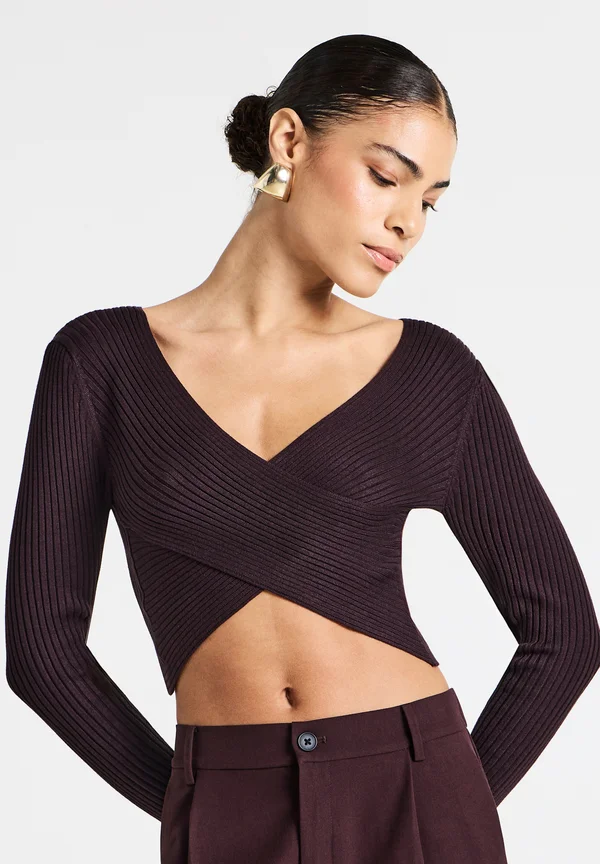 Strickpullover - marrone scuro