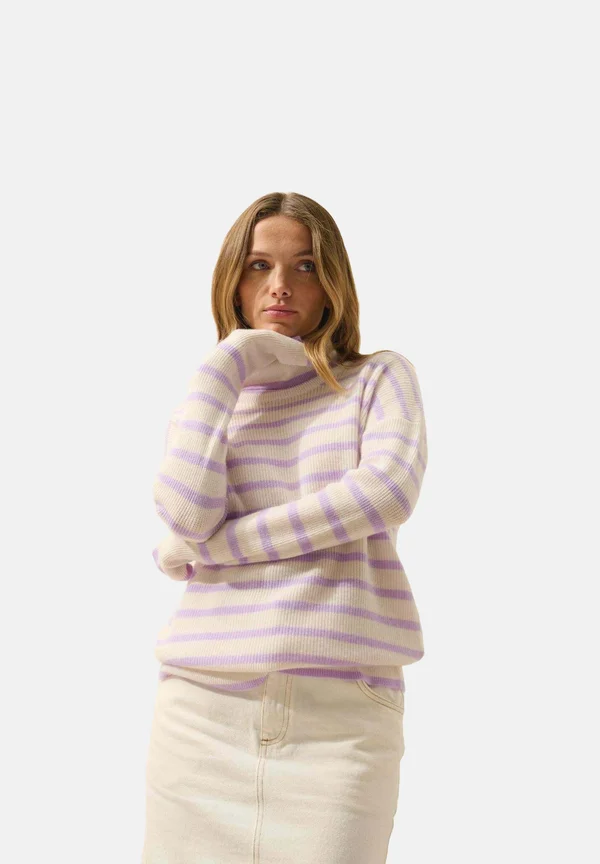 Strickpullover - mauve ivory