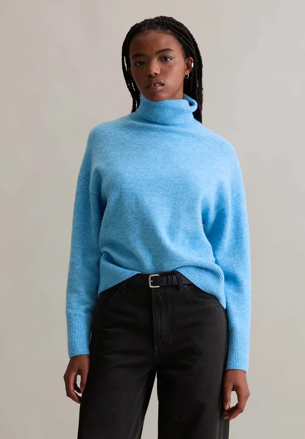 Strickpullover - medium blue melange