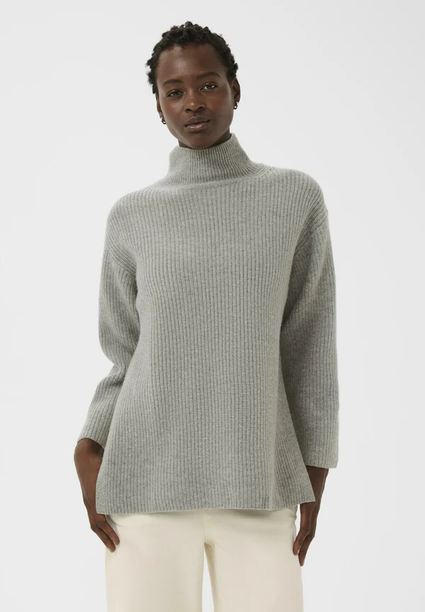 Strickpullover - medium grey melange