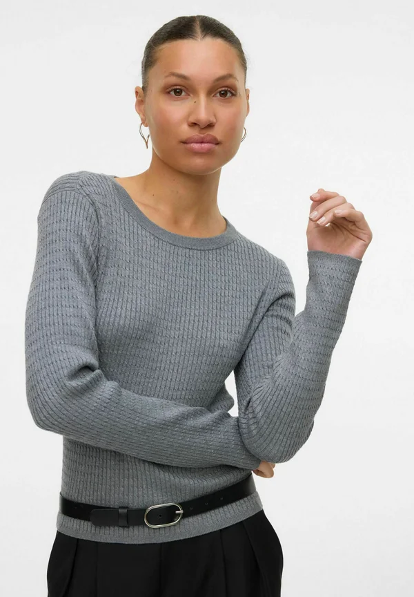 Strickpullover - medium grey melange