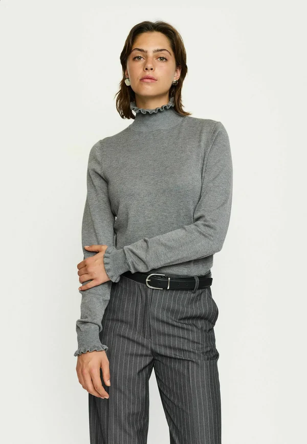 Strickpullover - medium grey melange