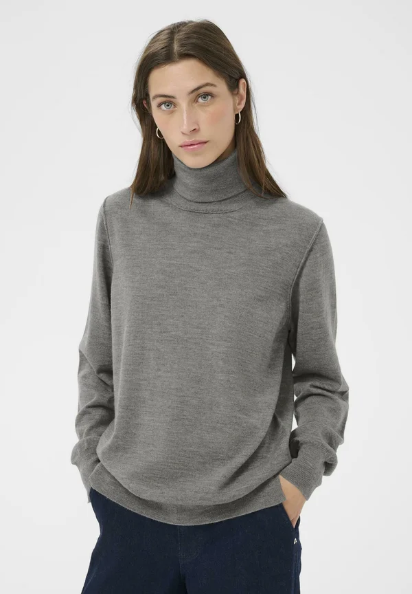 Strickpullover - medium grey melange