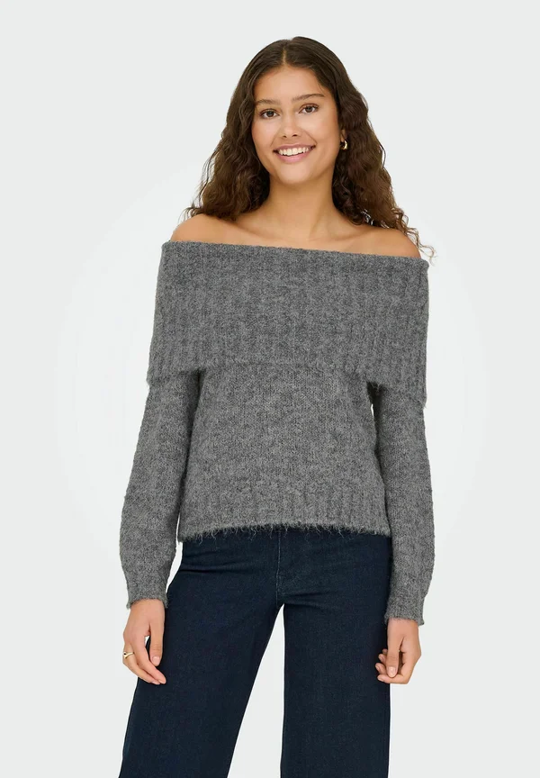 Strickpullover - medium grey melange