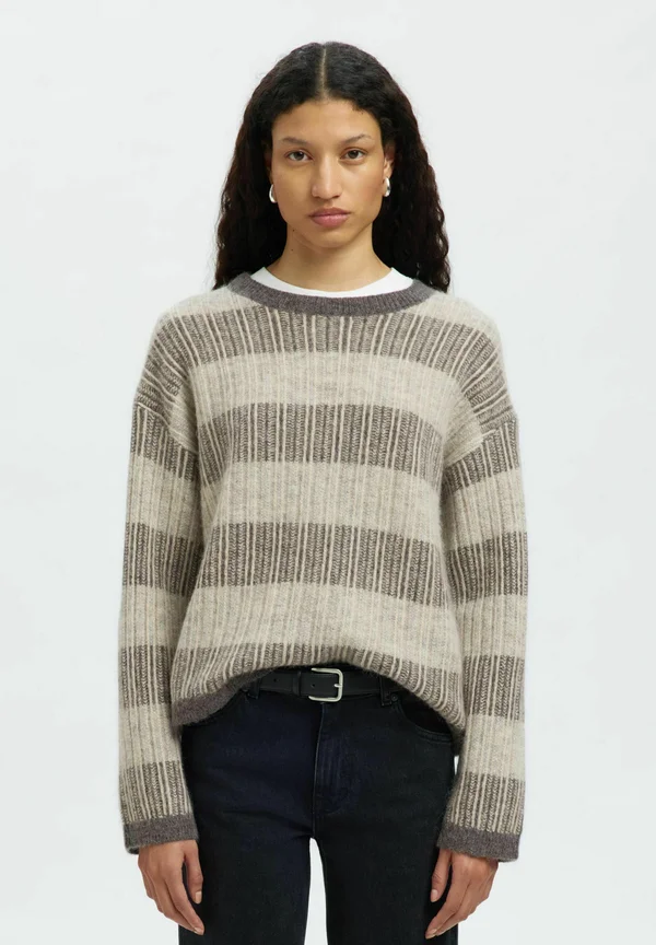 Strickpullover - medium grey melange