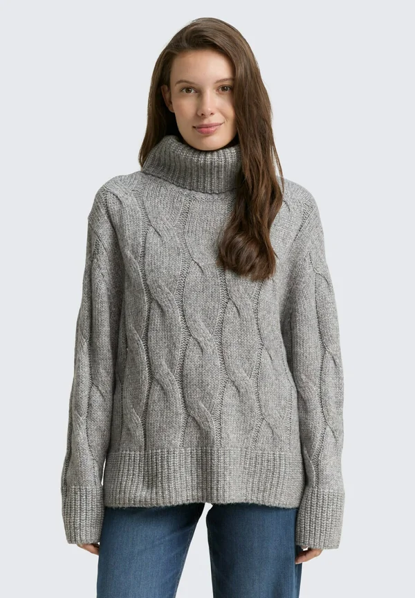 Strickpullover - medium silver grey melange