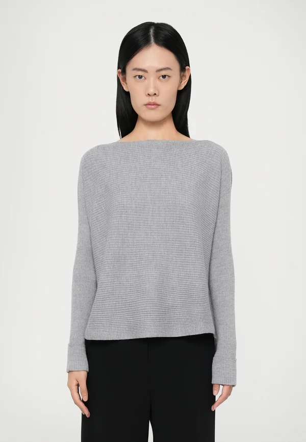 Strickpullover - melange grau