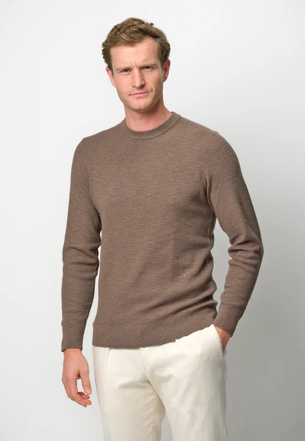 Strickpullover - mid brown