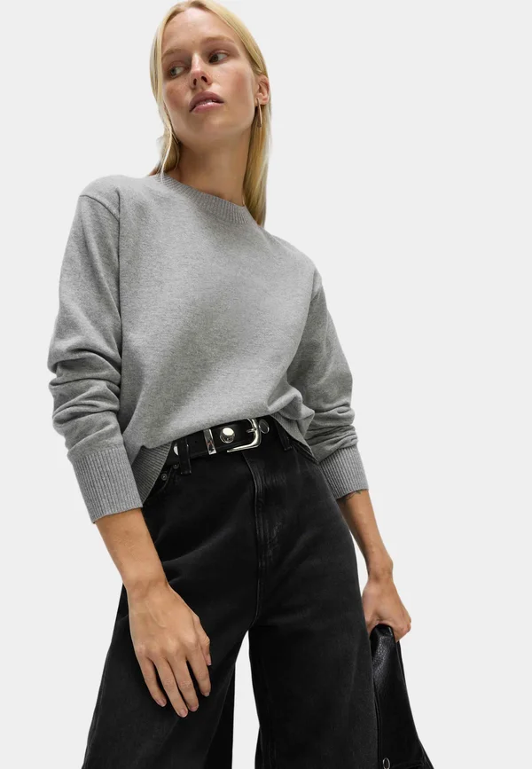 Strickpullover - mid grey marl