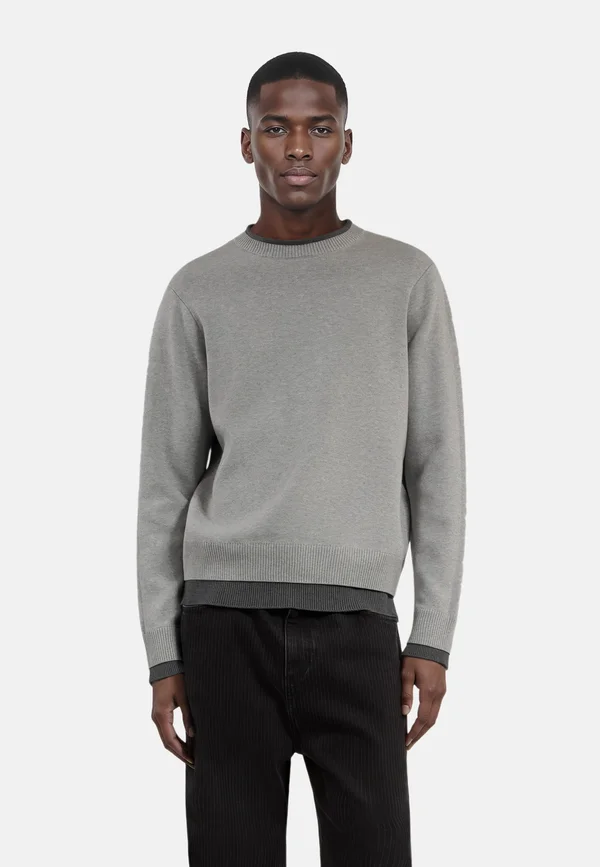 Strickpullover - middle grey   anthracite