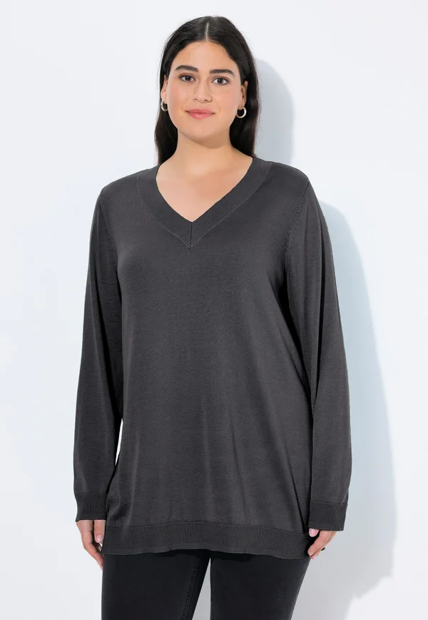 Strickpullover - mottled anthracite