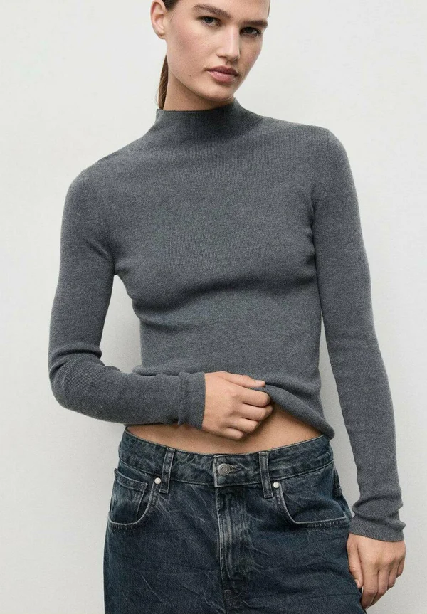 Strickpullover - mottled grey